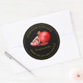 Zelfgemaakte granaatappel jam label | Zwart (Envelop)