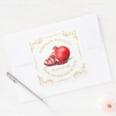 Zelfgemaakte Granaatappel Jelly Square Label (Envelop)