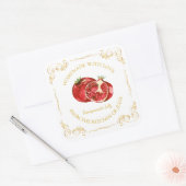  Zelfgemaakte Granaatappel Jelly Square Label (Envelop)
