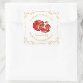  Zelfgemaakte Granaatappel Jelly Square Label (Tas)