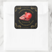  Zelfgemaakte Granaatappel Jelly Square Label (Tas)