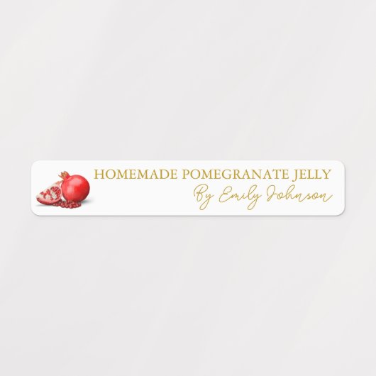 Zelfgemaakte granaatappel Jelly Thin Label (Design 1)