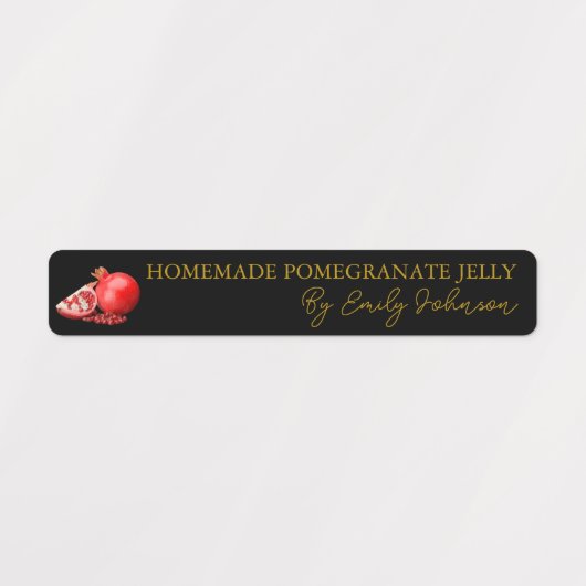 Zelfgemaakte granaatappel Jelly Thin Label (Design 1)