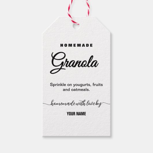 Zelfgemaakte Granola Label label Cadeaulabel (Voorkant)