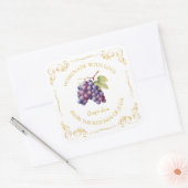 zelfgemaakte Grape Jam Square Label (Envelop)