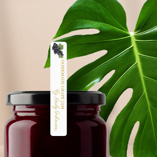 Zelfgemaakte Grape Jam Thin Seal Label
