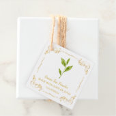 Zelfgemaakte Groene Thee Powder Square Hang Label (In situ)
