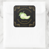 zelfgemaakte guava jam square label (Tas)