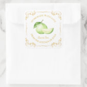 zelfgemaakte guava jam square label (Tas)