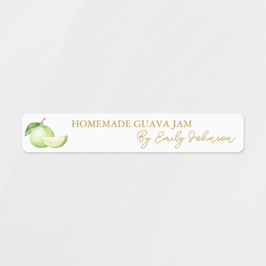 Zelfgemaakte Guava Jam Thin Label (Design 2)