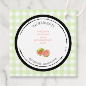 Zelfgemaakte Guavejam Label Met Ingredienten (Achterkant)