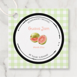 Zelfgemaakte Guavejam Label Met Ingredienten