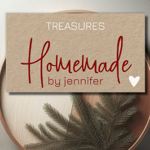 Zelfgemaakte handgemaakte ambachten kalligrafie ha visitekaartje