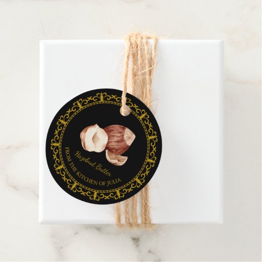  zelfgemaakte hazelnootboter Hang Label (In situ)