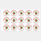 Zelfgemaakte hete chilisaus productlabel labels (Vel)