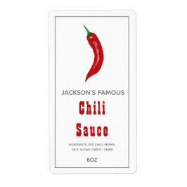 Zelfgemaakte Hete Saus | Chilisaus Etiket