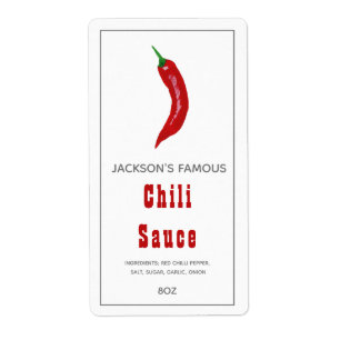 Zelfgemaakte Hete Saus   Chilisaus Etiket