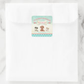 Zelfgemaakte hond Puppy Treat Vierkante Sticker (Tas)