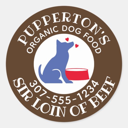 Zelfgemaakte hond trakteert huisdier voedsel chef ronde sticker (Voorkant)