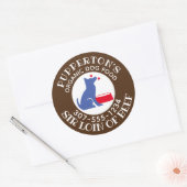 Zelfgemaakte hond trakteert huisdier voedsel chef ronde sticker (Envelop)