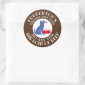 Zelfgemaakte hond trakteert huisdier voedsel chef ronde sticker (Tas)