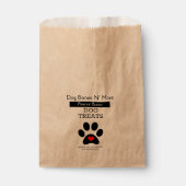Zelfgemaakte hondentraktatie bedankzakje (Voorkant)