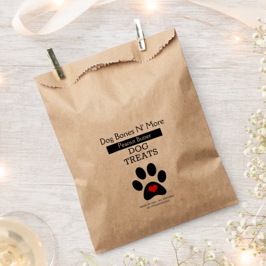 Zelfgemaakte hondentraktatie bedankzakje (Geknipt)