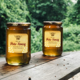 Zelfgemaakte Honey Editable Label Sticker