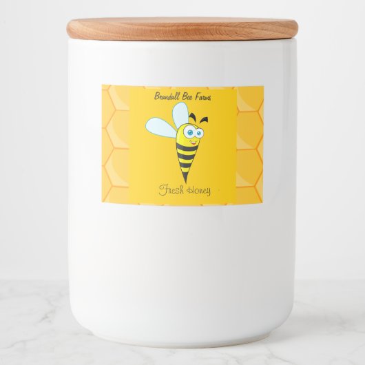 Zelfgemaakte Honey Jar Labels - Custom Honey Label Voedselcontainer Etiket (Voorkant)