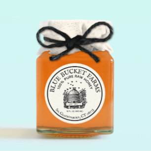 Zelfgemaakte Honing Bijenkorf Jar Label