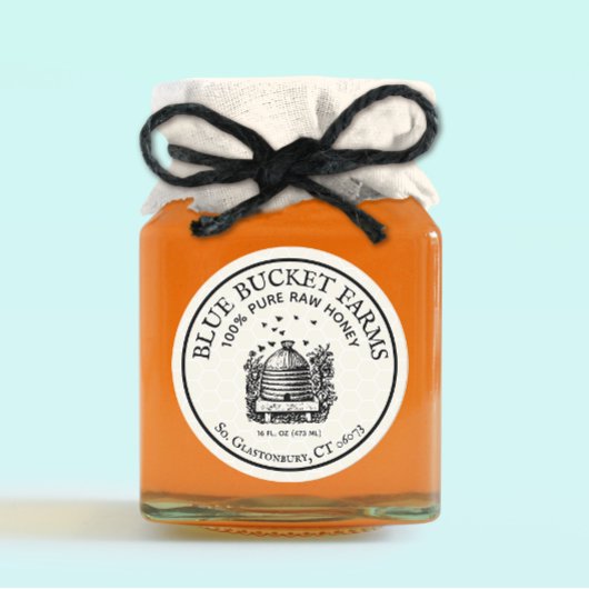 Zelfgemaakte Honing Bijenkorf Jar Label