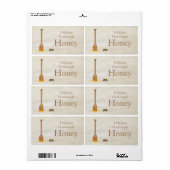 Zelfgemaakte honing etiket (Full Sheet)