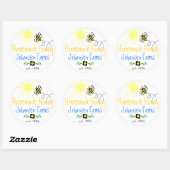 Zelfgemaakte honing - gepersonaliseerd ronde sticker (Vel)