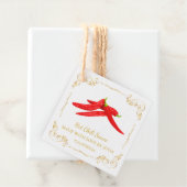 zelfgemaakte Hot Chili Sauce Square Hang Label (In situ)