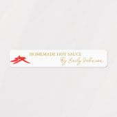 Zelfgemaakte Hot Chili Sauce Thin Label (Design 2)