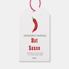 Zelfgemaakte Hot Sauce | Chili Saus Cadeaulabel