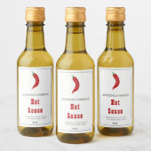 Zelfgemaakte Hot Sauce | Chilli Saus Etiket (Flessen)
