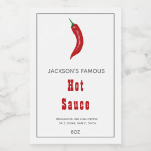 Zelfgemaakte Hot Sauce   Chilli Saus Etiket