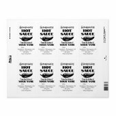 Zelfgemaakte Hot Sauce Gepersonaliseerd Zwart Wit Etiket (Full Sheet)