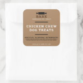 Zelfgemaakte huisdier hond trakteert product label (Tas)