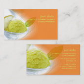 Zelfgemaakte ijssalon visitekaartje (Voorkant / Achterkant)