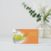 Zelfgemaakte ijssalon visitekaartje (Staand voorkant)