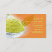 Zelfgemaakte ijssalon visitekaartje (Achterkant)