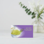 Zelfgemaakte ijssalon visitekaartje (Staand voorkant)