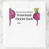 Zelfgemaakte inblikken pot label Paarse bieten (Tas)