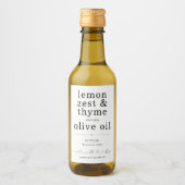 Zelfgemaakte Infused Olive Oil Label - Drie Lijnen Wijn Etiket (Voorkant)