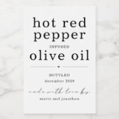 Zelfgemaakte Infused Olive Oil Label - Twee regels Wijn Etiket (Enkel label)