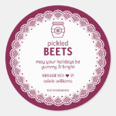 Zelfgemaakte Ingelegde Bieten Sticker (Voorkant)