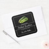 Zelfgemaakte ingelegde courgette vierkante label z (Envelop)