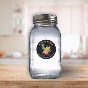 Zelfgemaakte Ingemaakte Cowboy Caviar Voedsetlabel Ronde Sticker